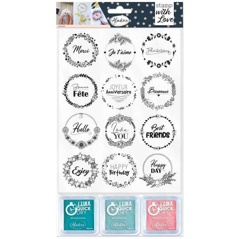 STAMP WITH LOVE COURONNES EXPRESSIONS STAMP WITH LOVE COURONNES EXPRESSIONS