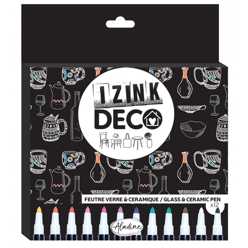 FEUTRES VERRE CERAMIQUE - PACK DE 12 FEUTRES VERRE CERAMIQUE - PACK DE 12