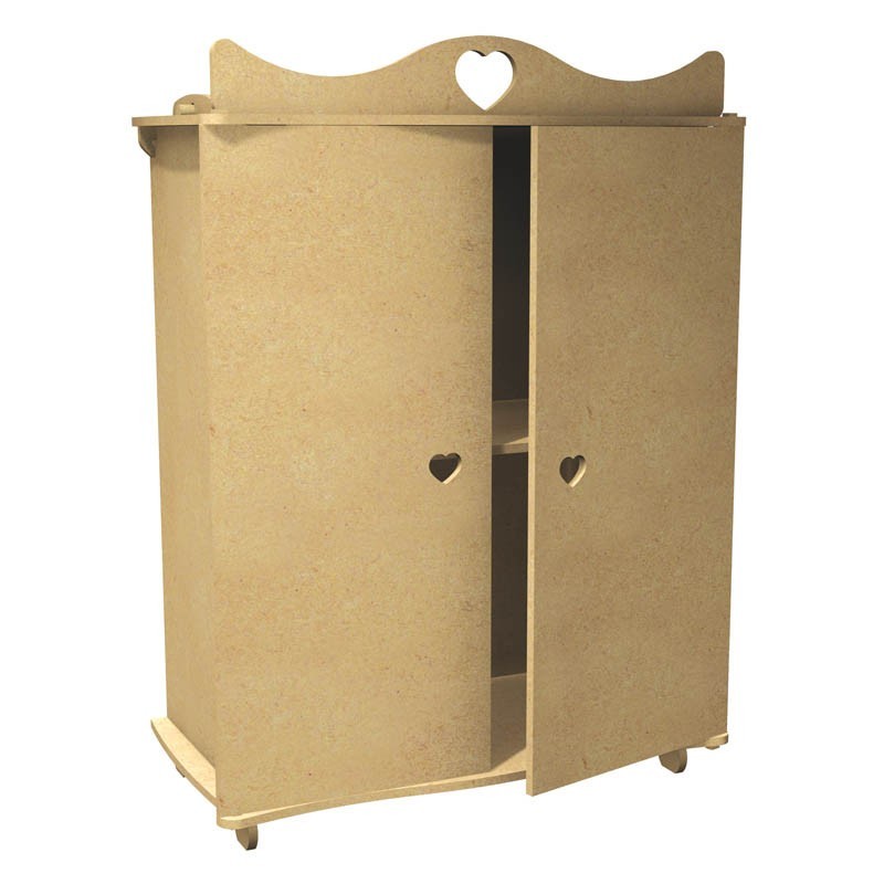 Armoire de poupée en bois à décorer Armoire de poupée en bois à décorer