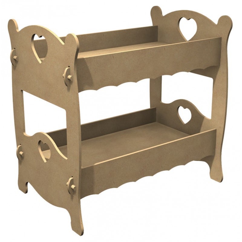 Lit double de poupée en bois à décorer Lit double de poupée en bois à décorer