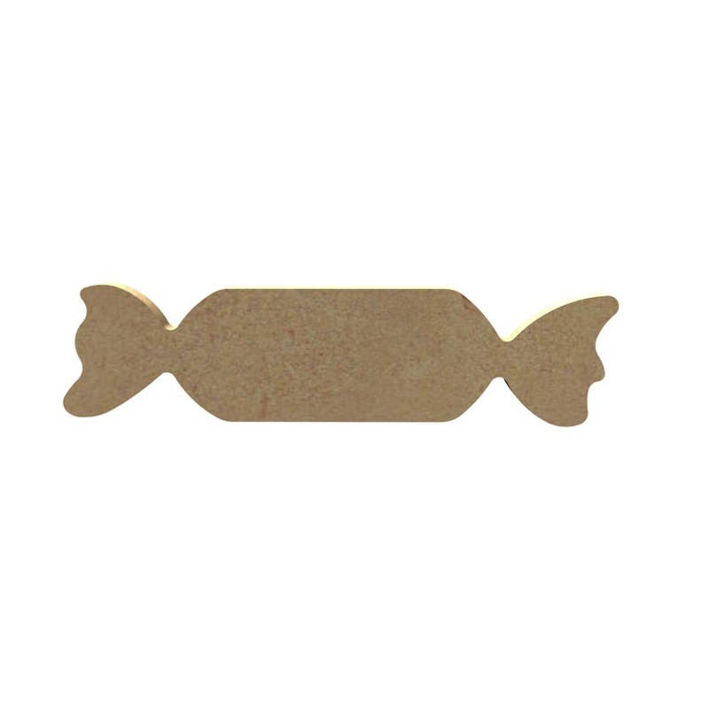 Bonbon allongé papillote en bois à décorer Bonbon allongé papillote en bois à décorer