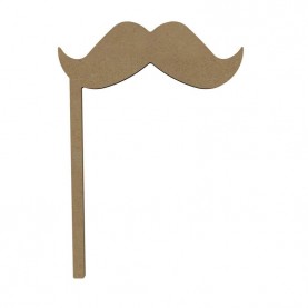 Photobooth moustaches en bois à décorer