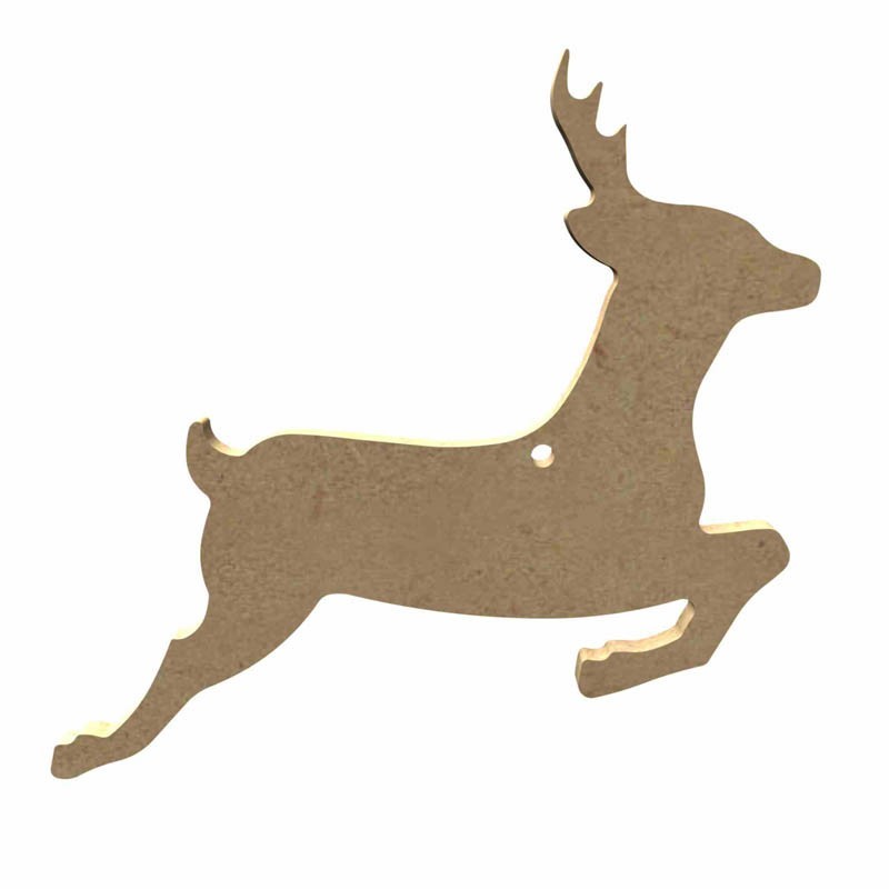 Biche percée en bois à décorer Biche percée en bois à décorer