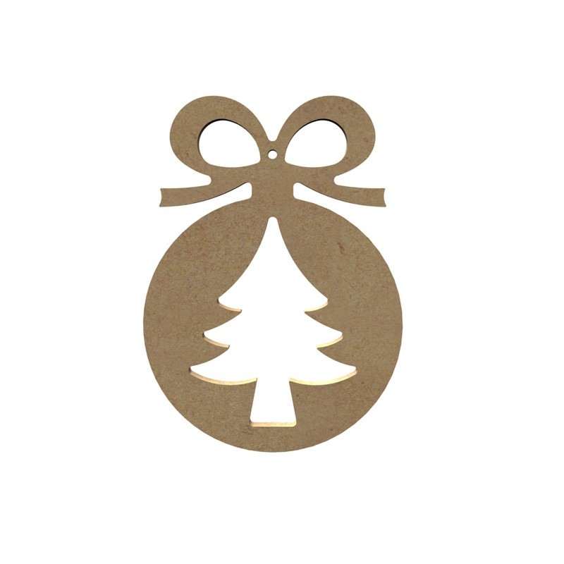 Boule sapin à suspendre en bois à décorer Boule sapin à suspendre en bois à décorer