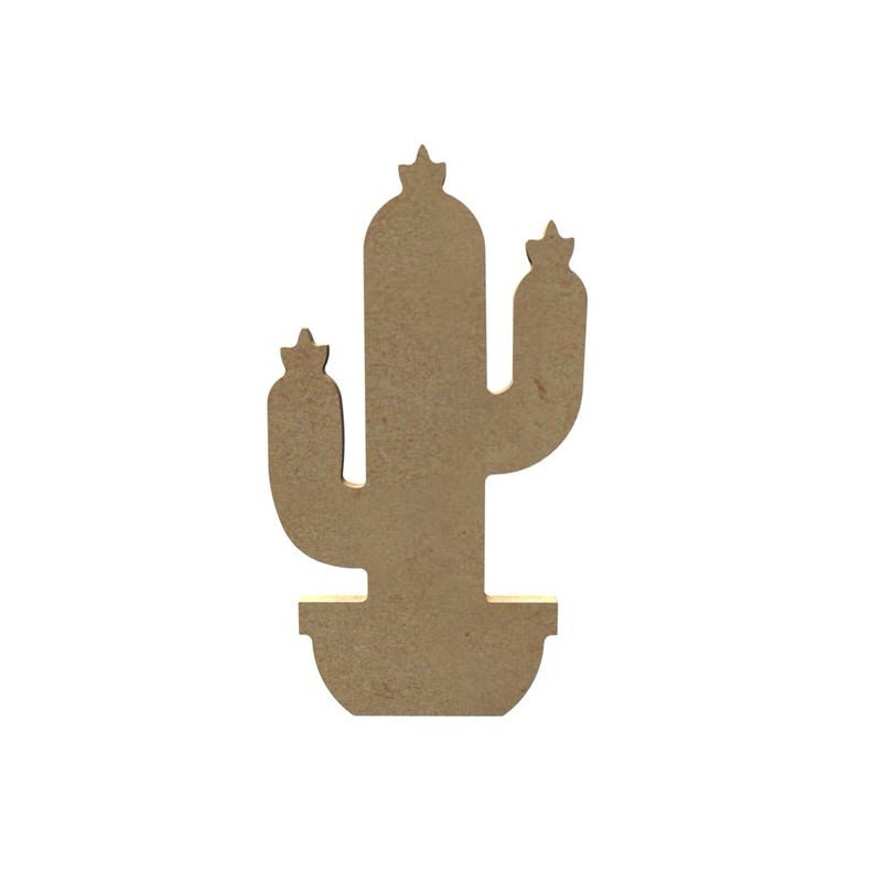 Cactus 3 tiges en bois à décorer Cactus 3 tiges en bois à décorer