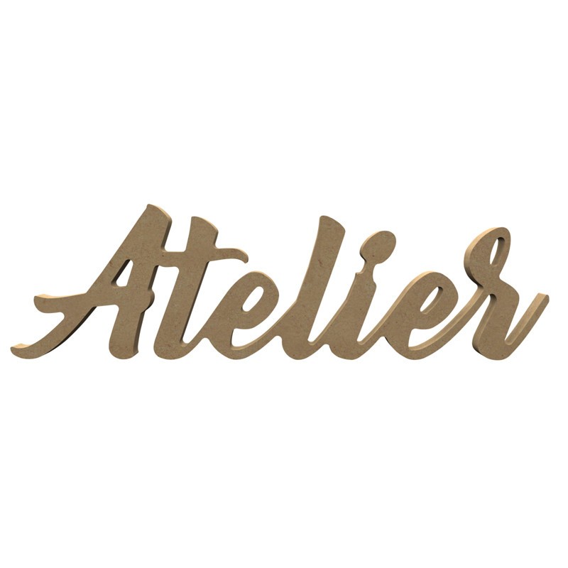 Atelier mot à poser en bois à décorer Atelier mot à poser en bois à décorer