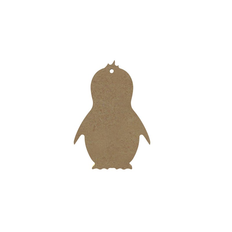 Pingouin percé en bois à décorer Pingouin percé en bois à décorer