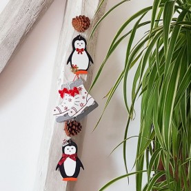 Pingouin percé en bois à décorer