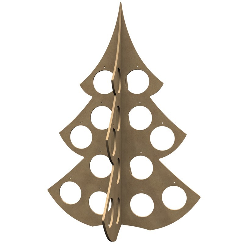 Grand sapin 3D calendrier de l'avent en bois à décorer Grand sapin 3D calendrier de l'avent en bois à décorer
