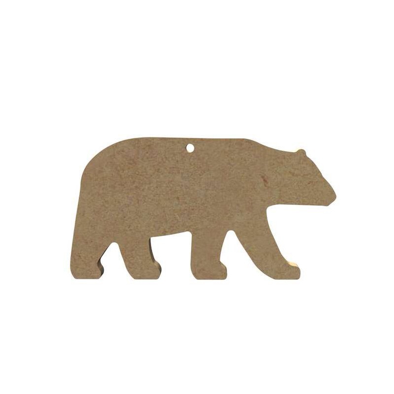 Ours blanc percé en bois à décorer Ours blanc percé en bois à décorer