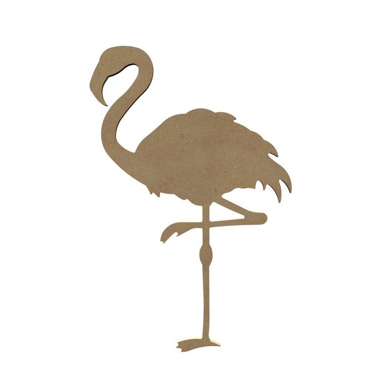 Grand flamant rose en bois à décorer Grand flamant rose en bois à décorer