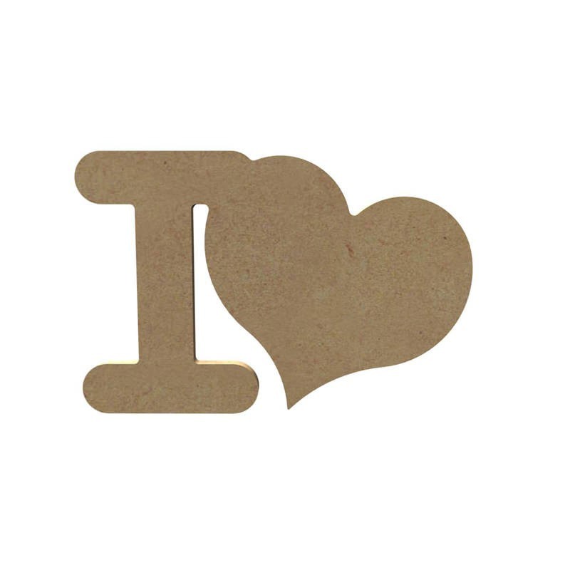 I Love Coeur en bois à décorer I Love Coeur en bois à décorer