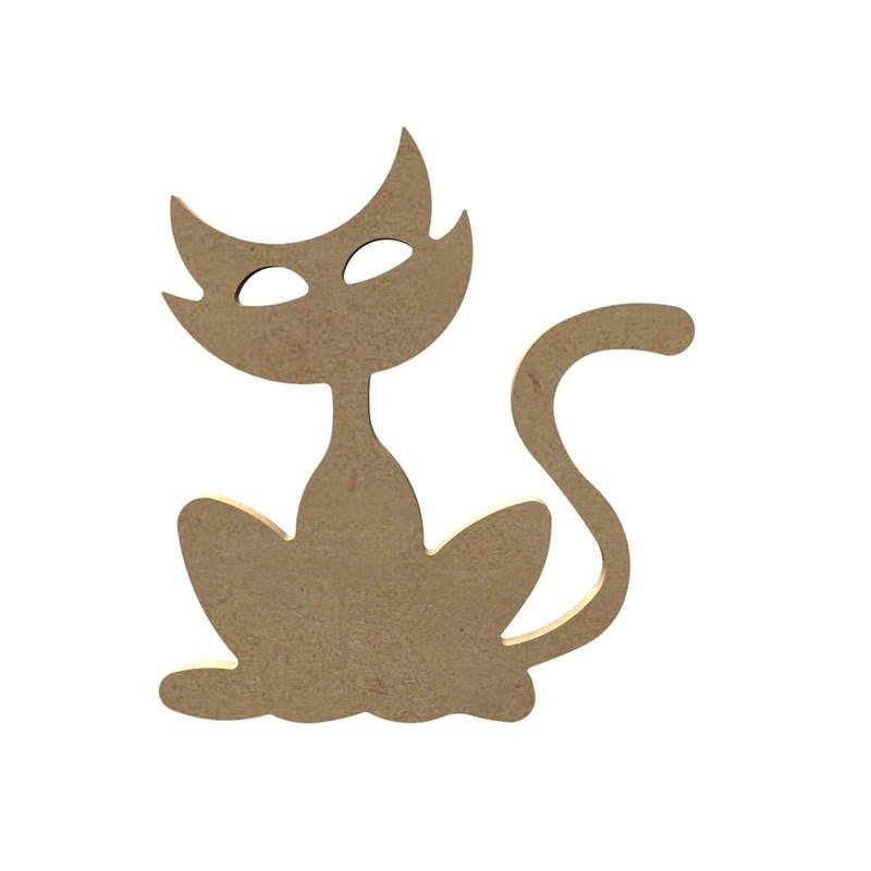 Chat crap en bois à décorer Chat crap en bois à décorer