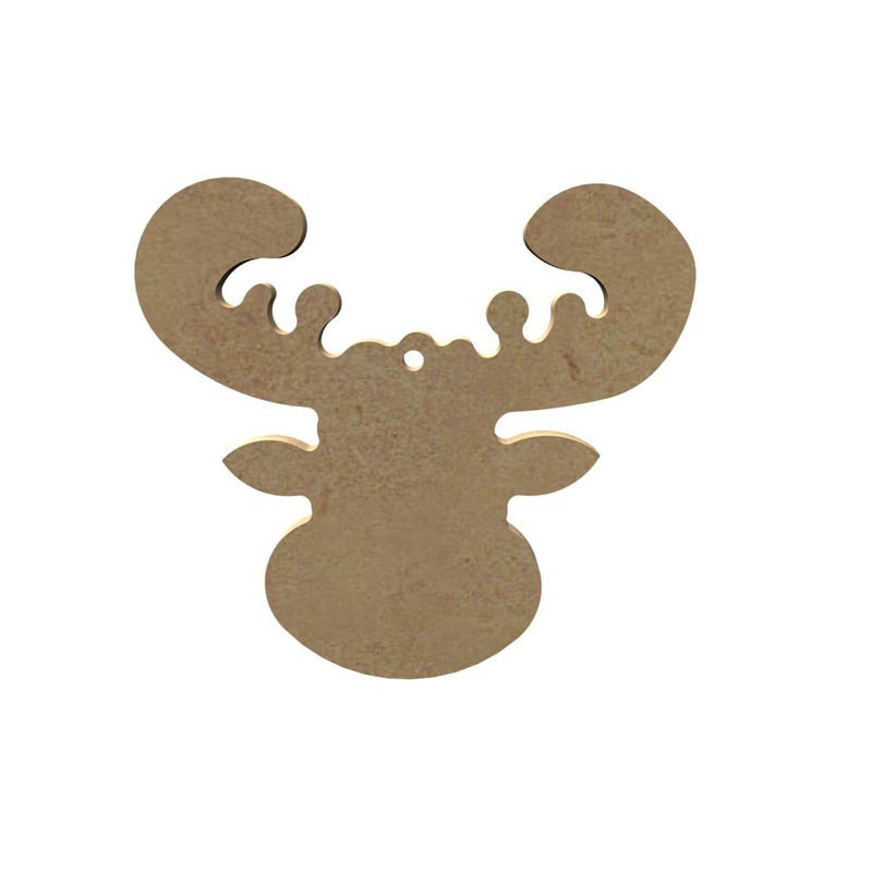 Tête de caribou à suspendre en bois à décorer Tête de caribou à suspendre en bois à décorer
