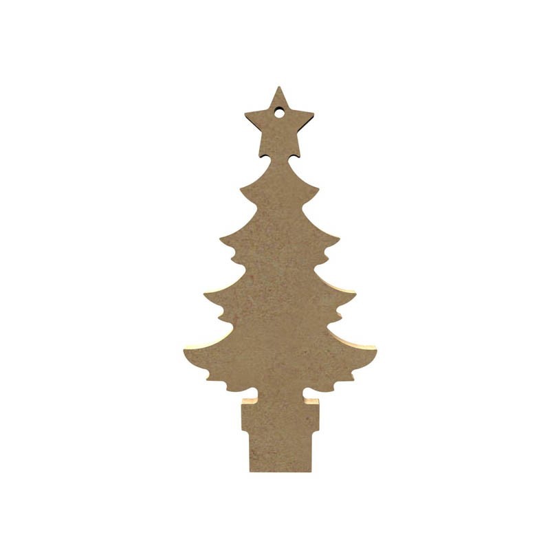 Petit sapin pot à suspendre H 15 cm en bois à décorer Petit sapin pot à suspendre H 15 cm en bois à décorer