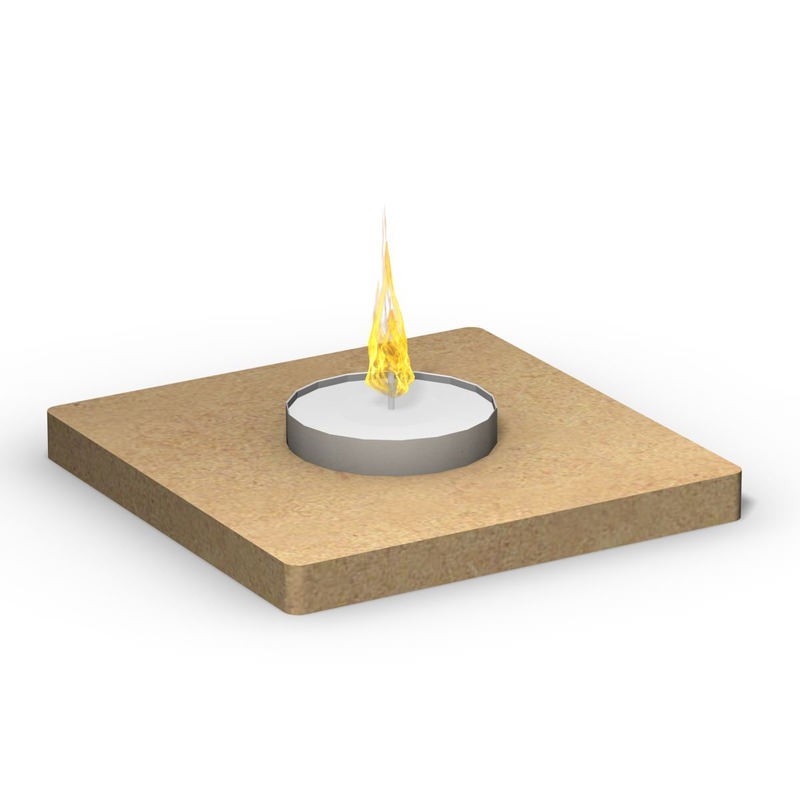 Support bougie chauffe plat carré en bois à décorer Support bougie chauffe plat carré en bois à décorer