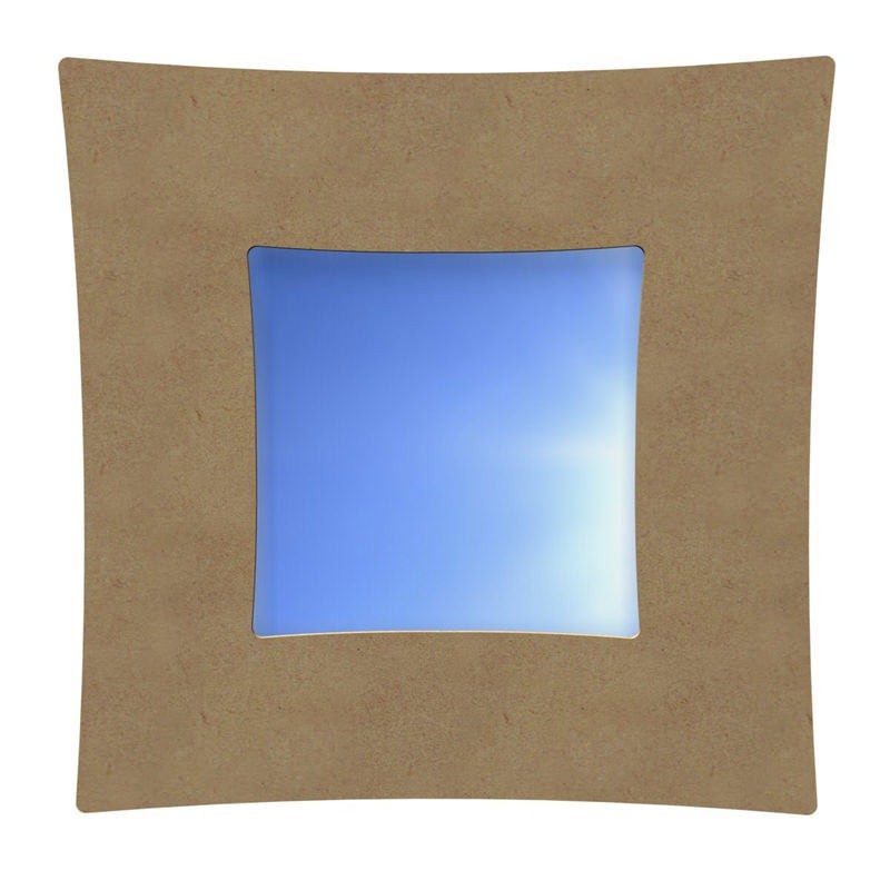 Miroir carré concave en bois à décorer Miroir carré concave en bois à décorer