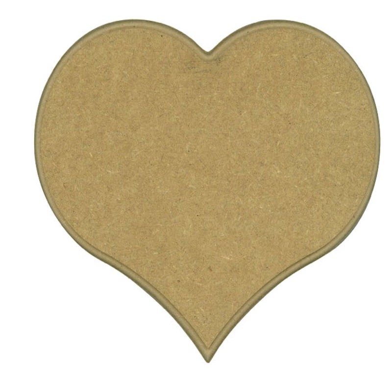 Dessous de plat coeur avec moulure en bois à décorer Dessous de plat coeur avec moulure en bois à décorer