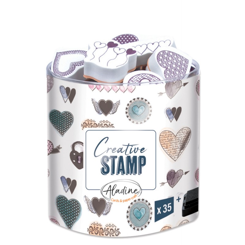 COFFRET TAMPONS MOUSSE COEURS COFFRET TAMPONS MOUSSE COEURS