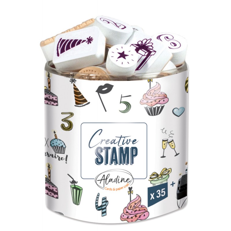 COFFRET TAMPONS MOUSSE ANNIVERSAIRE COFFRET TAMPONS MOUSSE ANNIVERSAIRE