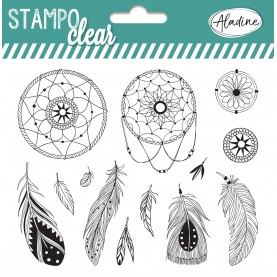 Tampon transparent attrape rêve / plumes - Stampo Bullet Clear