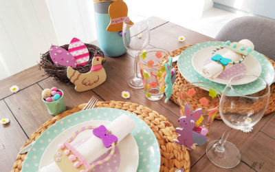 Une décoration de table spéciale pâques en bois à faire en famille