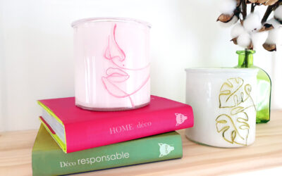 Décoration tendance DIY : verre line art