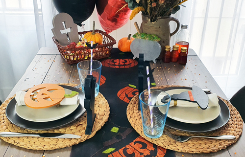 diy deco table halloween fait maison