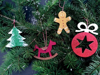 Supports fête de Noël à décorer