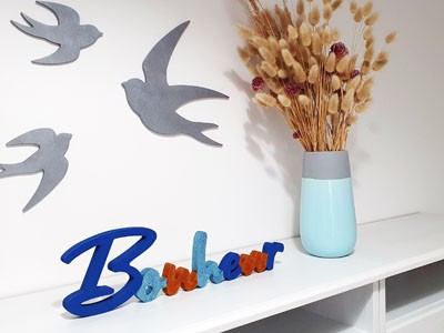 Mots en bois à décorer
